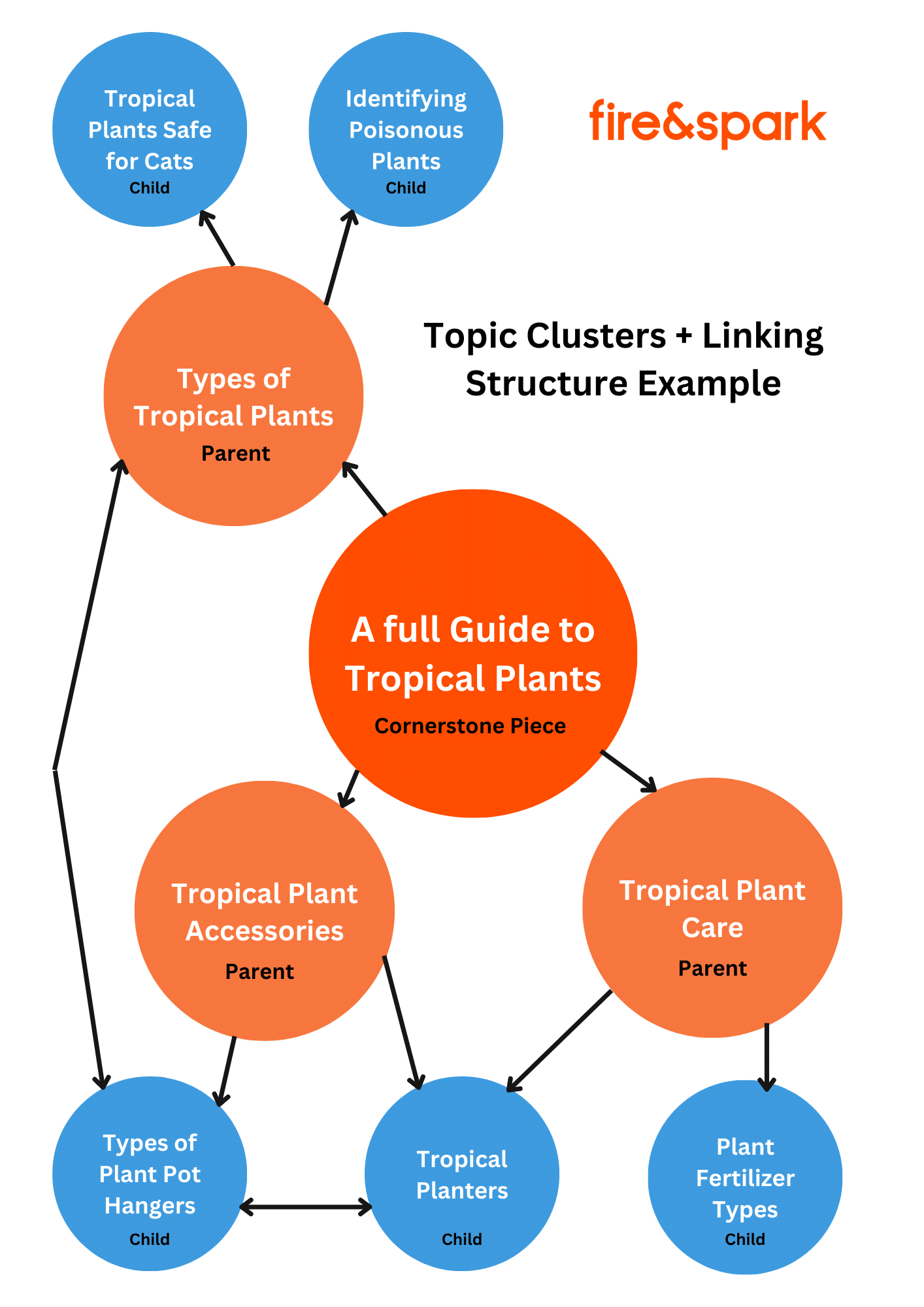 Internal Linking Example for Content Clusters/A content Cluster Structure